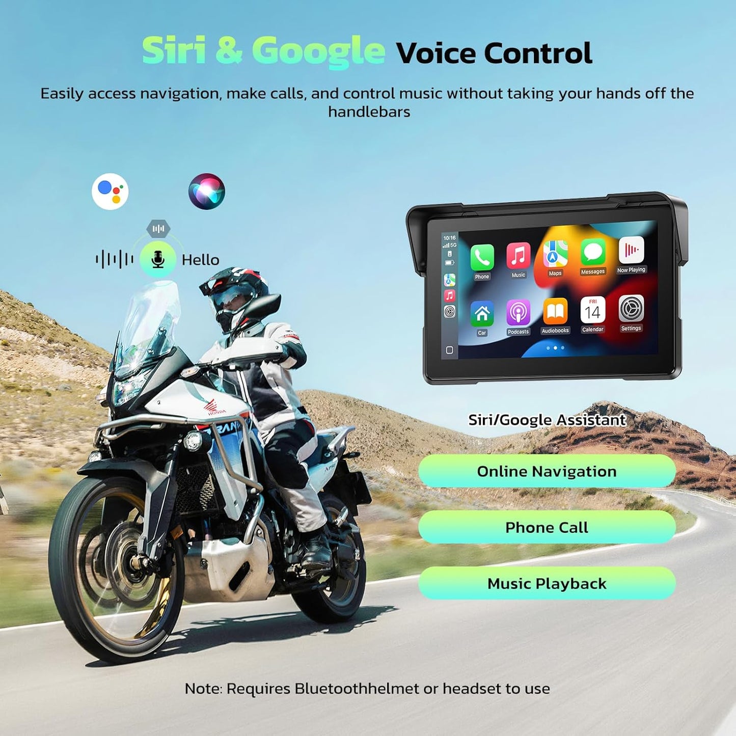 SmartPilot™ – Trådlös Apple CarPlay &amp; Android Auto-cockpit för din motorcykel