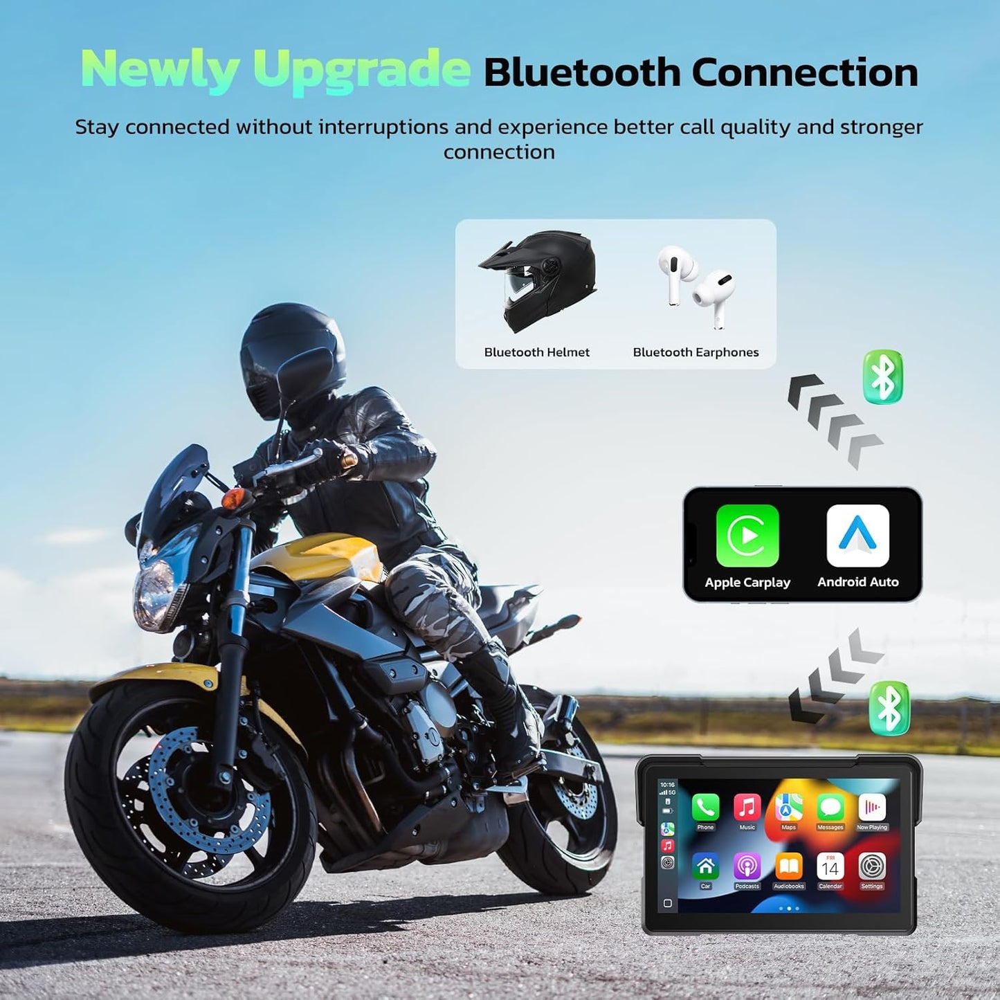 SmartPilot™ – Trådlös Apple CarPlay &amp; Android Auto-cockpit för din motorcykel